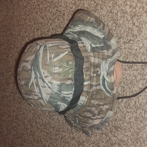 Vtg Whitewater Outdoors Camo Hunting Hat w/ Strap Made in USA - Picture 2 of 8